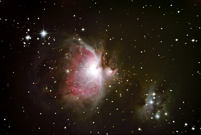 inch orion nebula through telescope