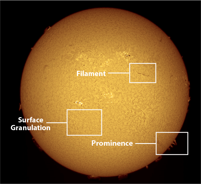 Image détaillée du disque solaire
